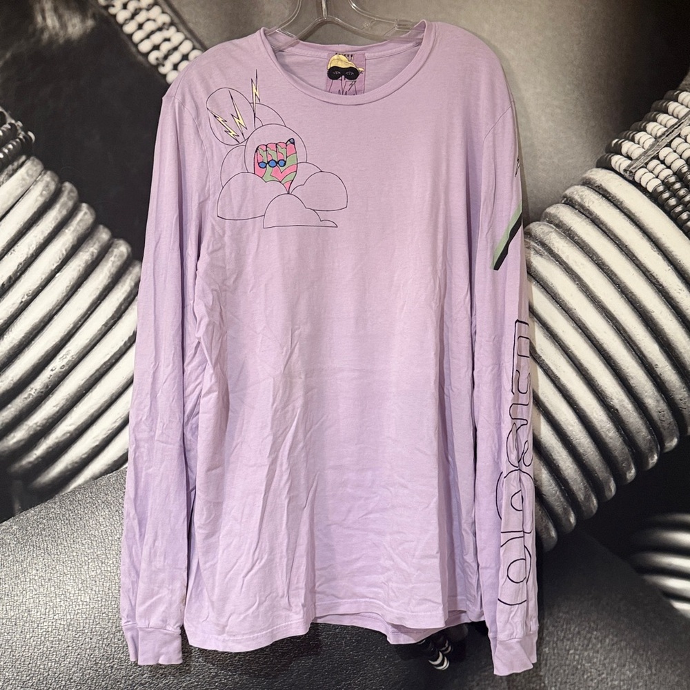 ‼️SOLD‼️Freecity Lavender Graphic Long Sleeve Tee Size XL